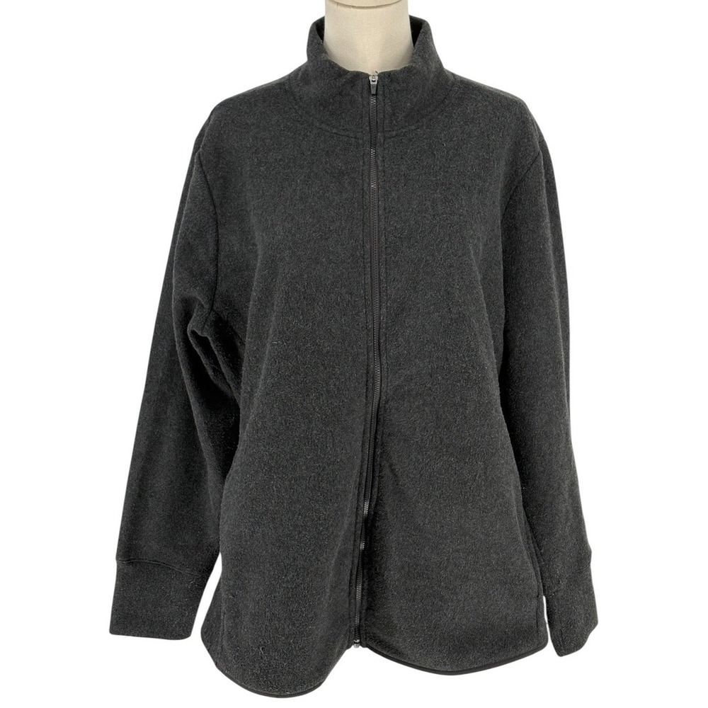 Old Navy Performance‎ Fleece Full Zip Jacket Charcoal Gray XL